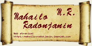 Mahailo Radonjanin vizit kartica